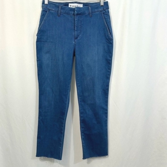 Frank & Eileen Wicklow Italian Chino Performance Pants Raw Hem Denim 6 - Picture 5 of 7